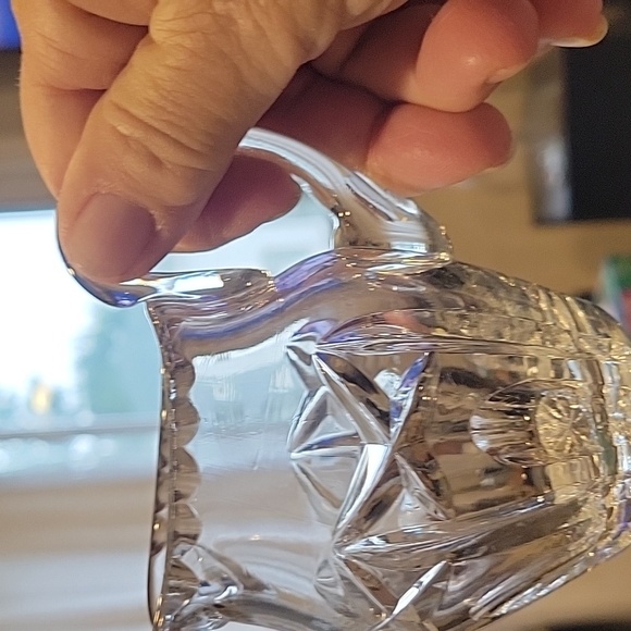 Cut Crystal Creamer Pitcher By Zucker& Milchkannchew, Antique - Picture 4 of 7